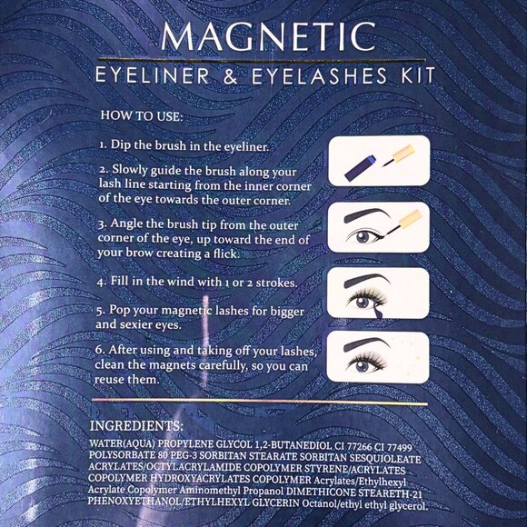 Brand New Sealed In Box •.Magnetic Eyelashes Kit • Arishine - Picture 4 of 7
